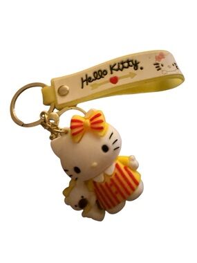 Hello Kitty Yellow & Red Strap Keychain